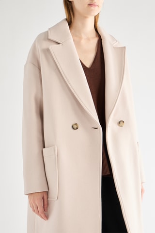 Sobretudo em lã - Bege