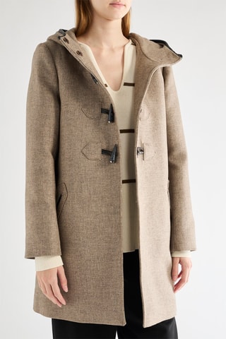 Duffle-coat em lã - Bege