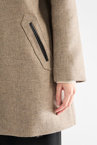 Duffle-coat em lã - Bege