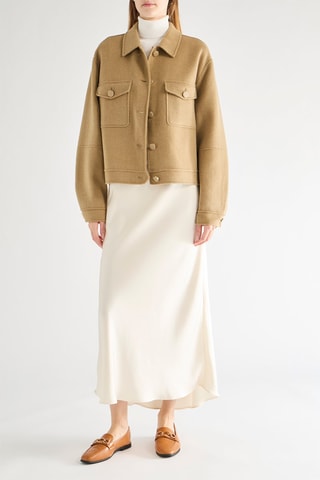 Casaco de lã - Bege