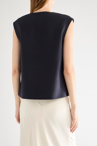 Top sem mangas - Azul-marinho