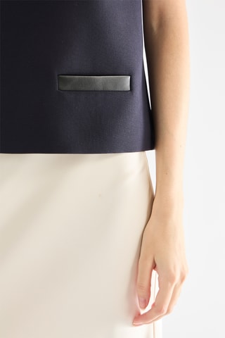 Top sem mangas - Azul-marinho