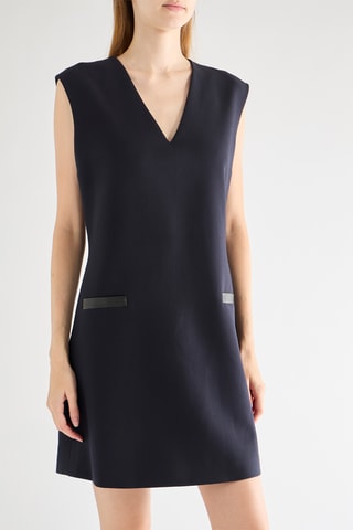 Vestido trapézio - Azul-marinho