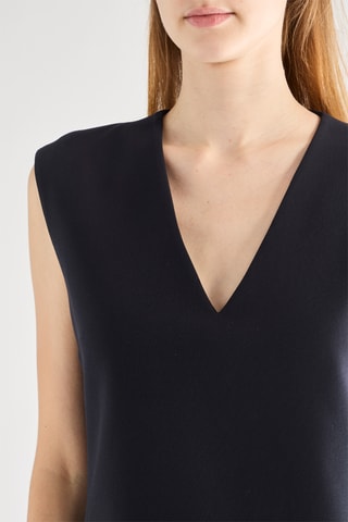 Vestido trapézio - Azul-marinho