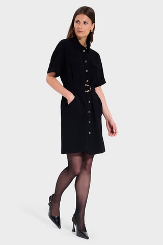 Vestido-camisa - Preto