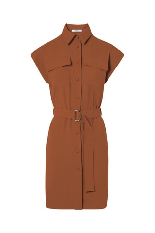 Vestido-camisa - Castanho