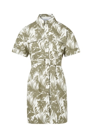 Vestido curto em linho - Verde