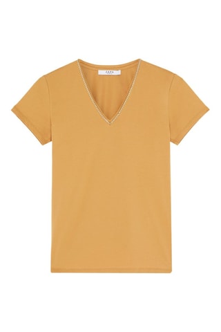 T-shirt em linho - Laranja