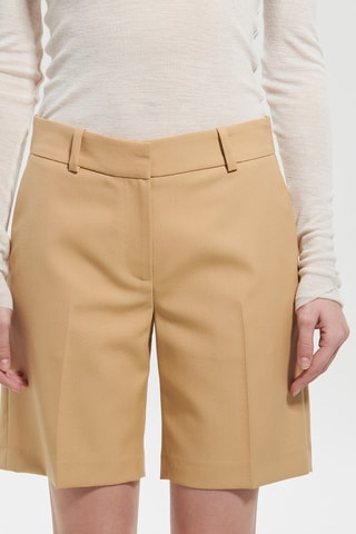 Calções de lã virgem - Bege