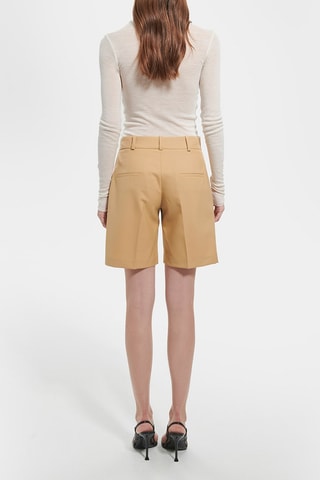 Calções de lã virgem - Bege