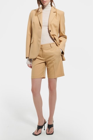 Calções de lã virgem - Bege