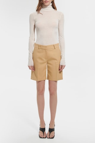 Calções de lã virgem - Bege