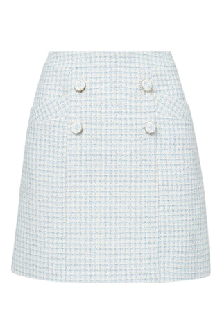 Saia - Branco e azul-celeste