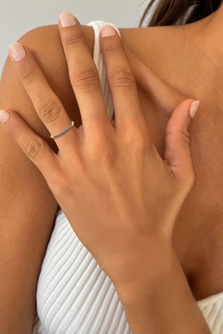 Bague - Or jaune et saphirs