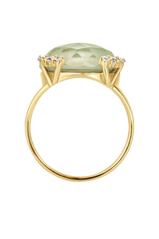 Bague - Or jaune, diamants et améthyste