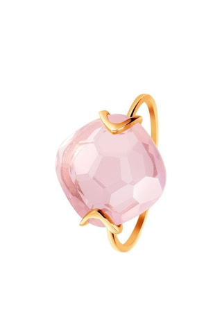 Bague - Or rose et quartz rose