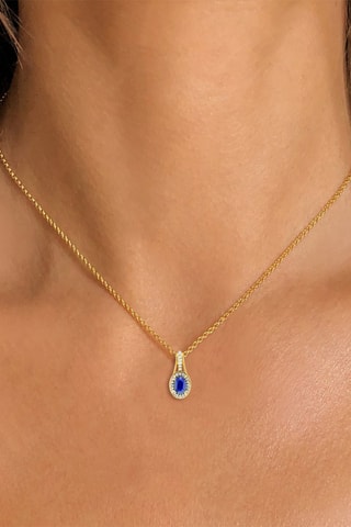 Pendentif - Or jaune, topazes et saphir