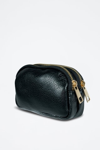 Porte-monnaie en cuir Gema - Noir