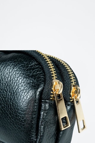 Porte-monnaie en cuir Gema - Noir