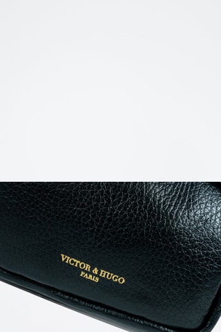 Porte-monnaie en cuir Gema - Noir