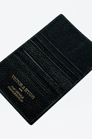 Porte-cartes en cuir Salma - Noir