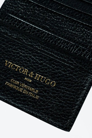 Porte-cartes en cuir Salma - Noir