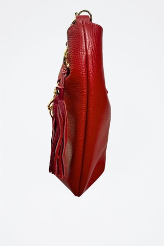 Sac porté épaule en cuir Margot - Rouge