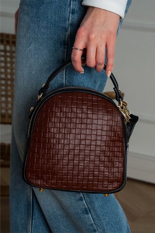 Sac à dos en cuir Ketlin - Marron