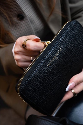 Compagnon en cuir Selma - Noir