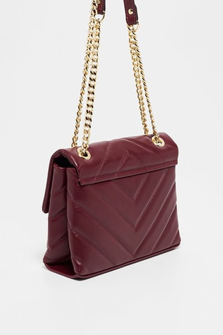 Mala de ombro em couro Cléa - Bordô