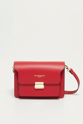 Sac bandoulière en cuir Chanon - Rouge