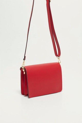 Sac bandoulière en cuir Chanon - Rouge