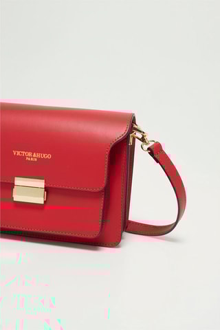 Sac bandoulière en cuir Chanon - Rouge