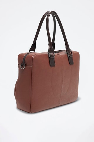 Porte-documents en cuir Sandro - Marron