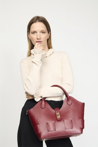 Mala de couro Soho - Vermelho