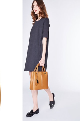 Sac à main en cuir Flamme - Marron