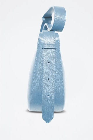 Sac porté épaule en cuir Clara - Bleu