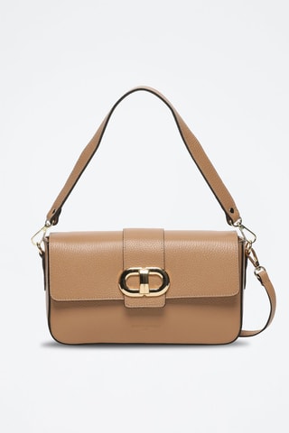 Sac porté épaule en cuir - Beige