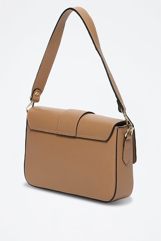 Sac porté épaule en cuir - Beige