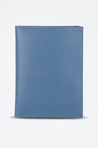 Porte-cartes en cuir Dina - Bleu