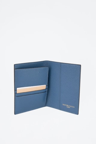 Porte-cartes en cuir Dina - Bleu