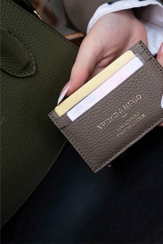 Porte-cartes en cuir Ania - Marron