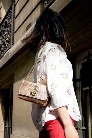 Sac bandoulière en cuir Kiera - Doré