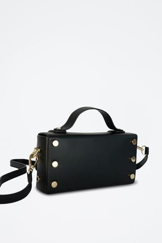 Sac bandoulière en cuir Boho - Noir