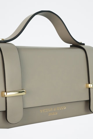 Sac bandoulière en cuir Boho - Taupe