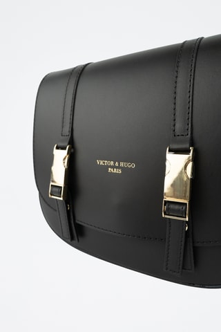 Sac bandoulière en cuir Ruth - Noir