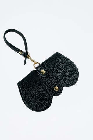 Etui à lunettes en cuir Moly - Noir