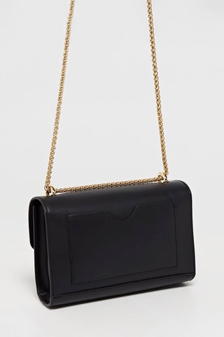 Sac bandoulière en cuir Atom - Noir et doré