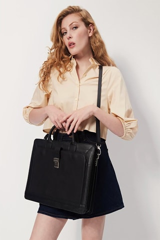 Porte-documents en cuir Willo - Noir