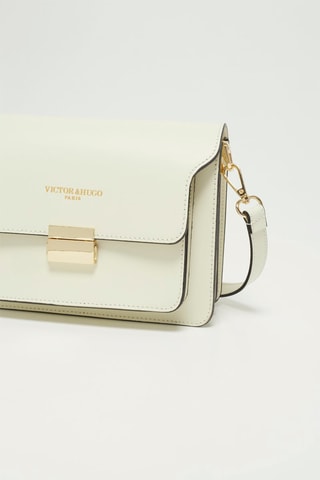 Sac bandoulière en cuir Chanon - Blanc